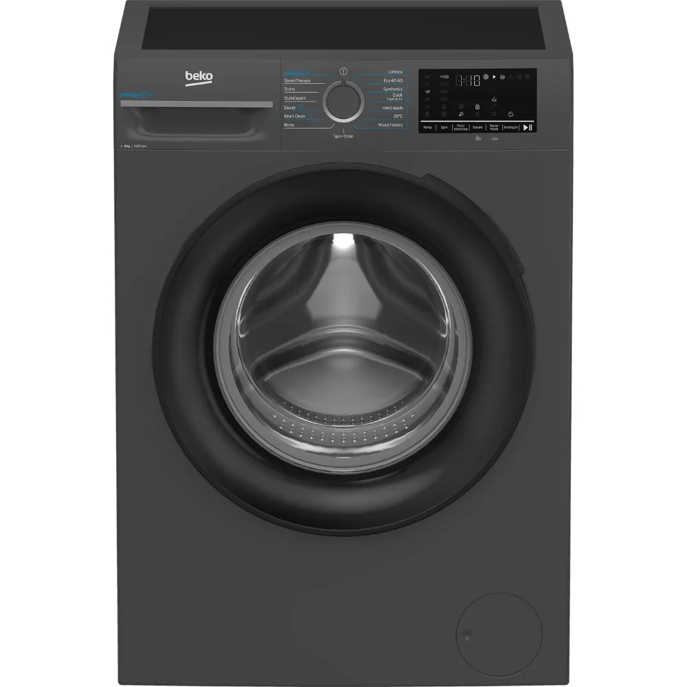 BEKO Pro EnergySpin 9kg 1400 Spin Washing Machine - Anthracite | BM3WT4941IA