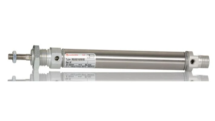 Norgren RM/8016/M/80, ISO roundline double acting cylinder, 16mm diameter, 80mm stroke