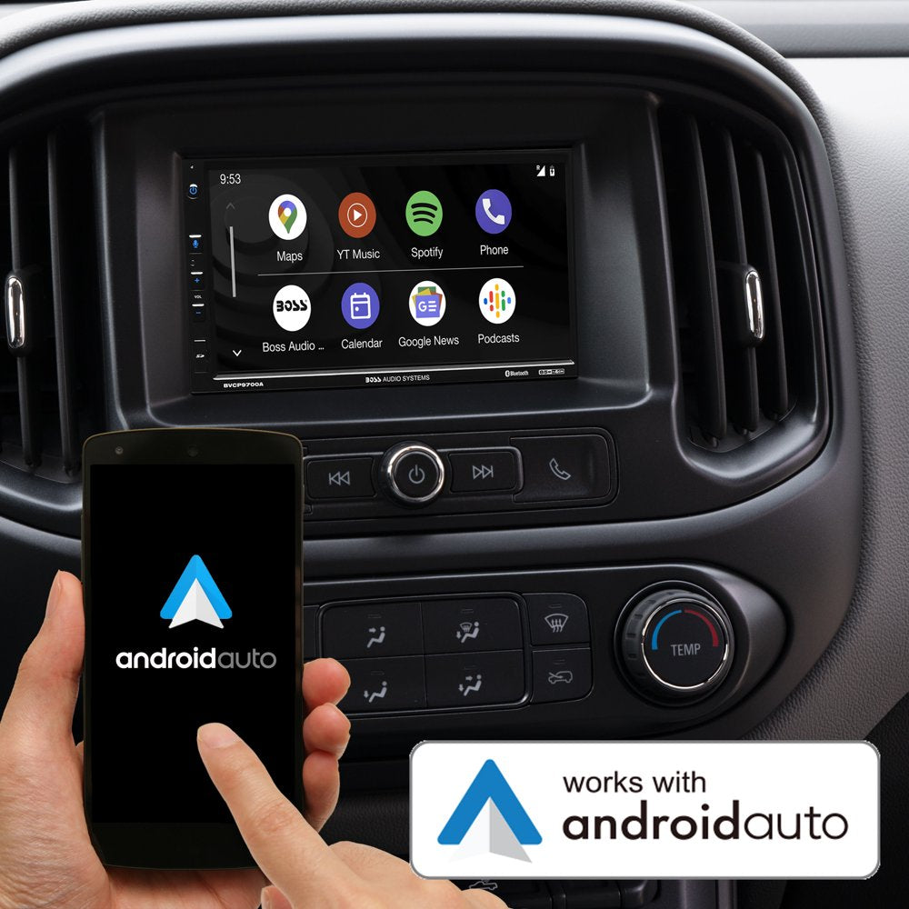 BOSS 2 Din Apple Carplay Android Auto Car Stereo System