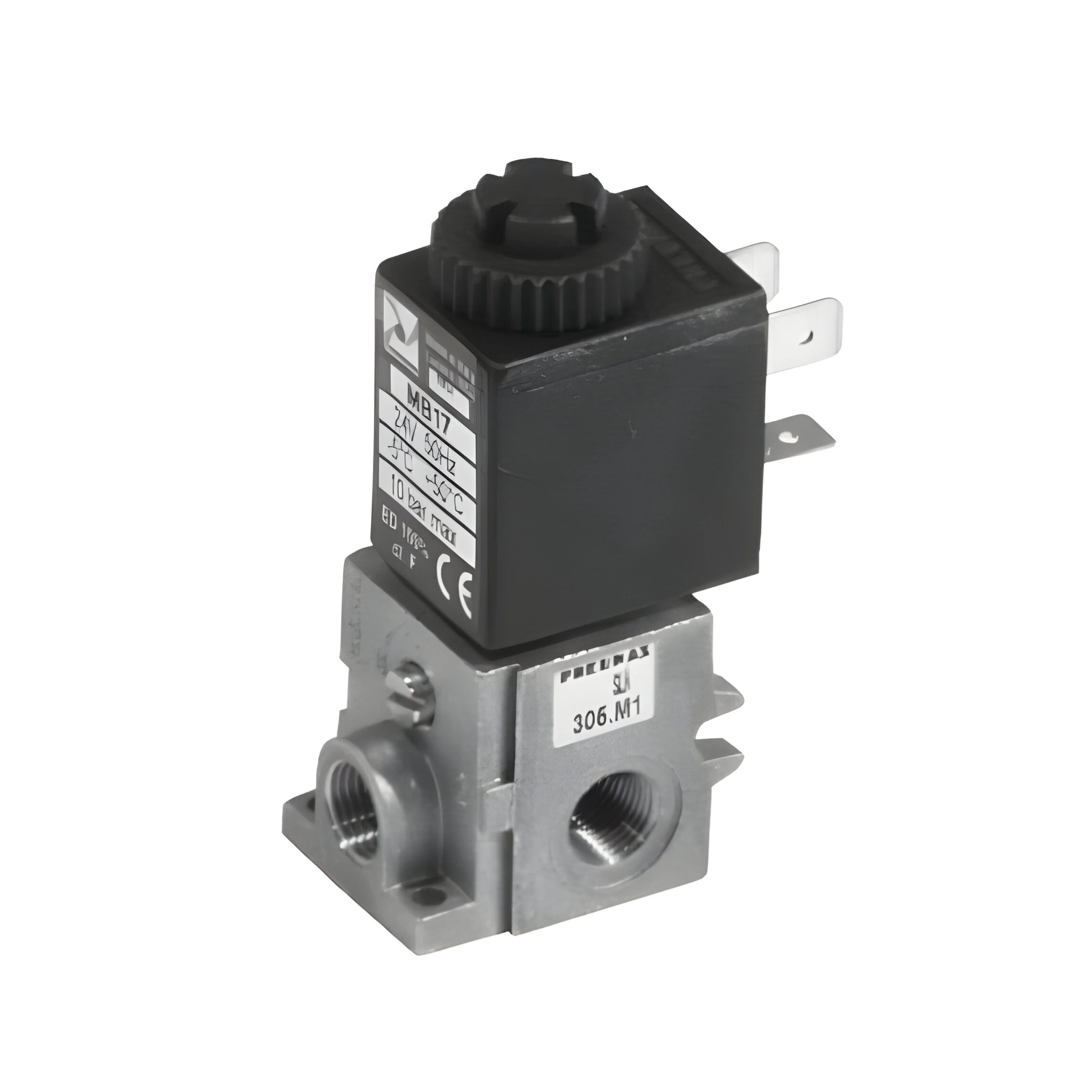 Pneumax 305.M5 1/8 3/2 N/C Direct Acting Solenoid Valve 24Vdc