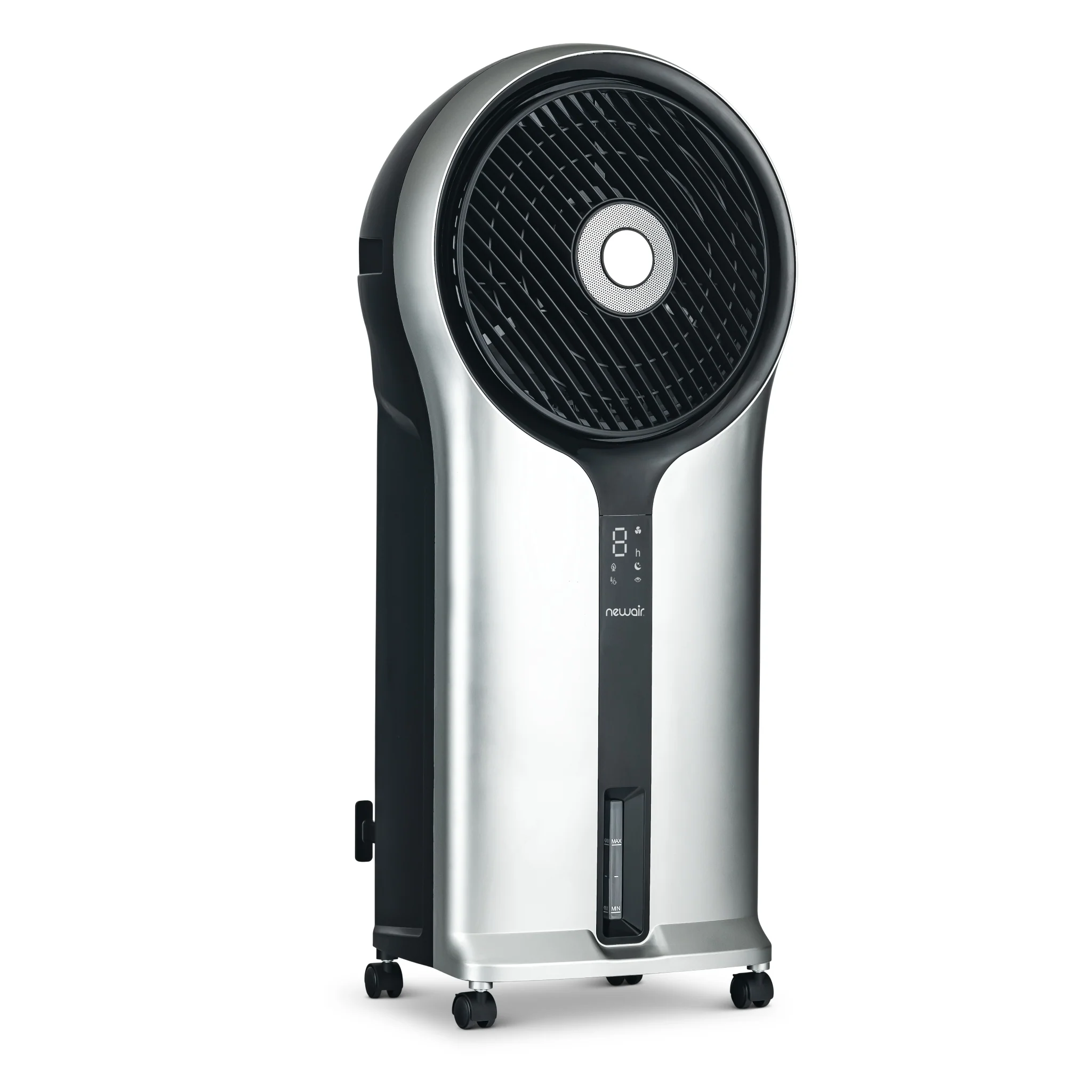 2025 Newair? Verdampingsluchtkoeler en draagbare ventilator met 470 CFM koelvermogen en honingraatpad - Zilver