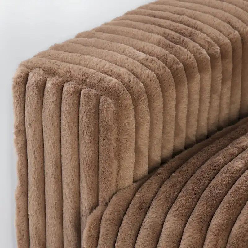 Beige 6-Seat U-Shape Modular Sectional Sofa with Cushions