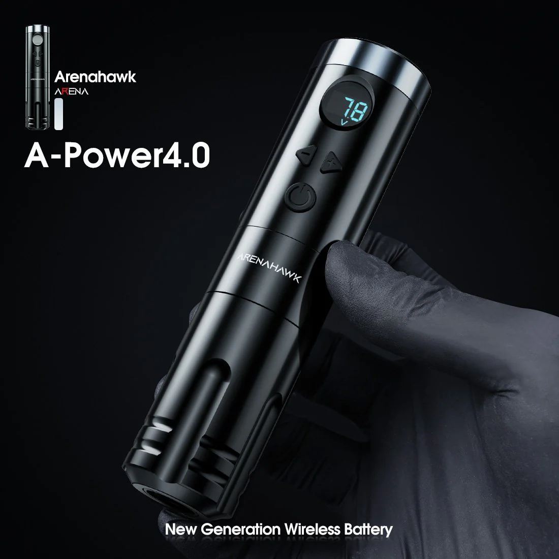 Máquina de Tatuaje Rotativa Inalámbrica Arenahawk A-Power con Recorrido de 4.0 mm