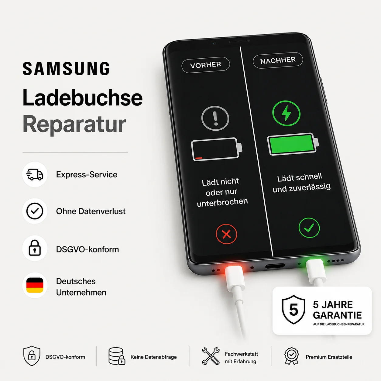 Samsung Galaxy Ladebuchse Reparatur