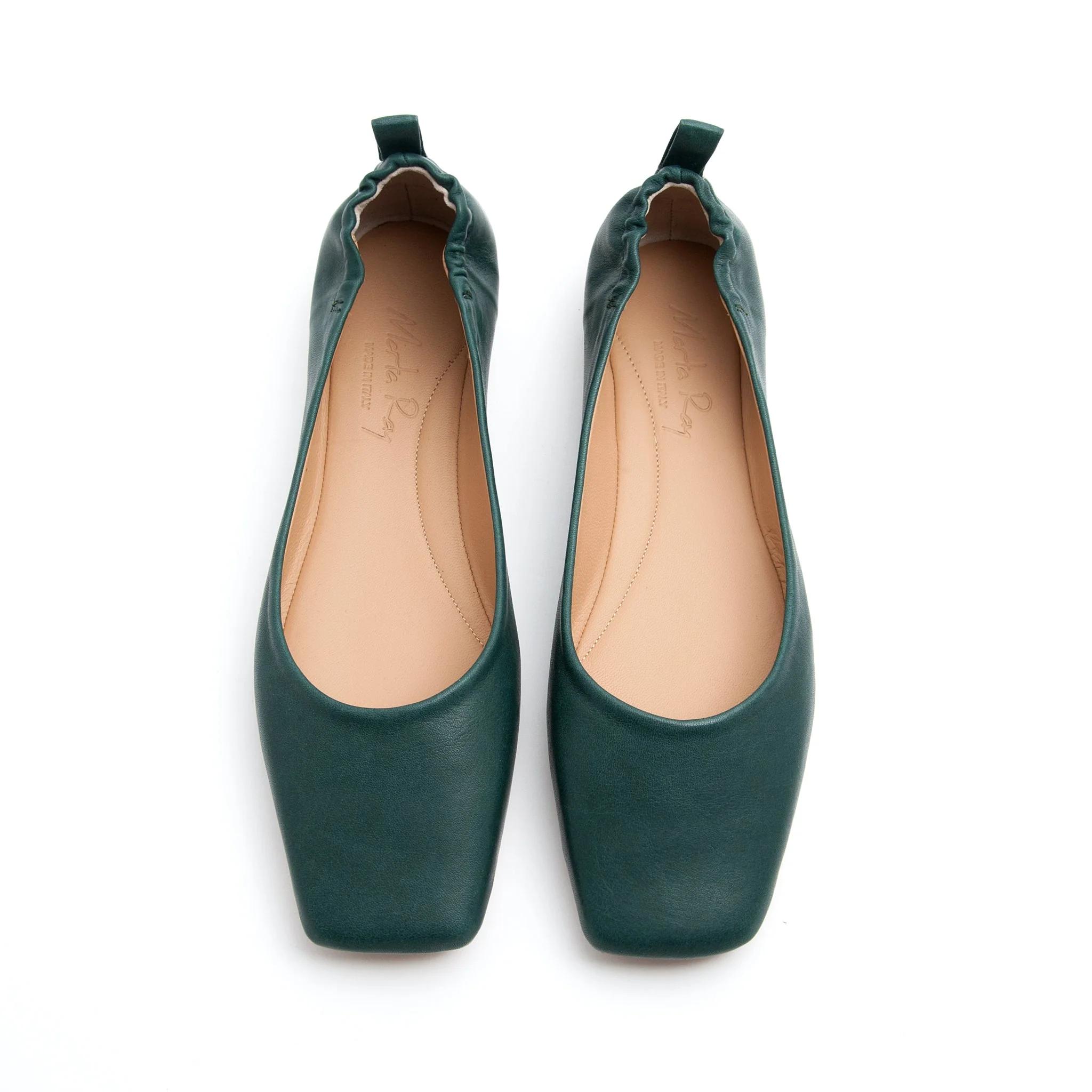 Ballerina sacchetto quadrata mousse cardo marino
