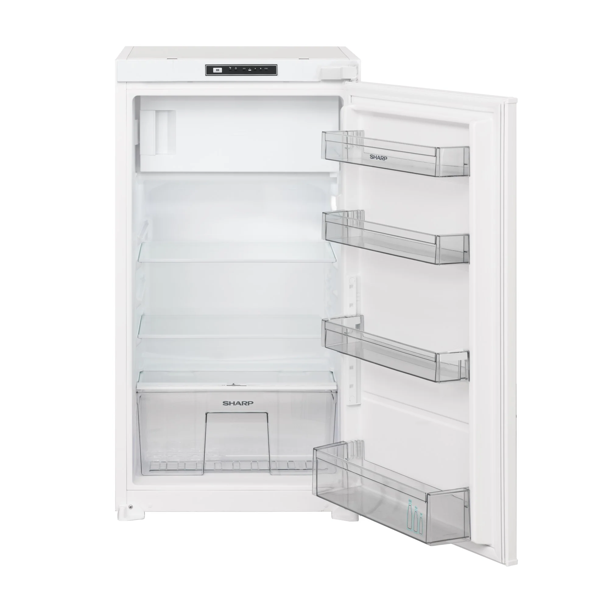 Sharp Einbaukühlschrank mit Gefrierfach SJ-LD140E0XS/CH-Norm, 103er-Nische,Schlepptür