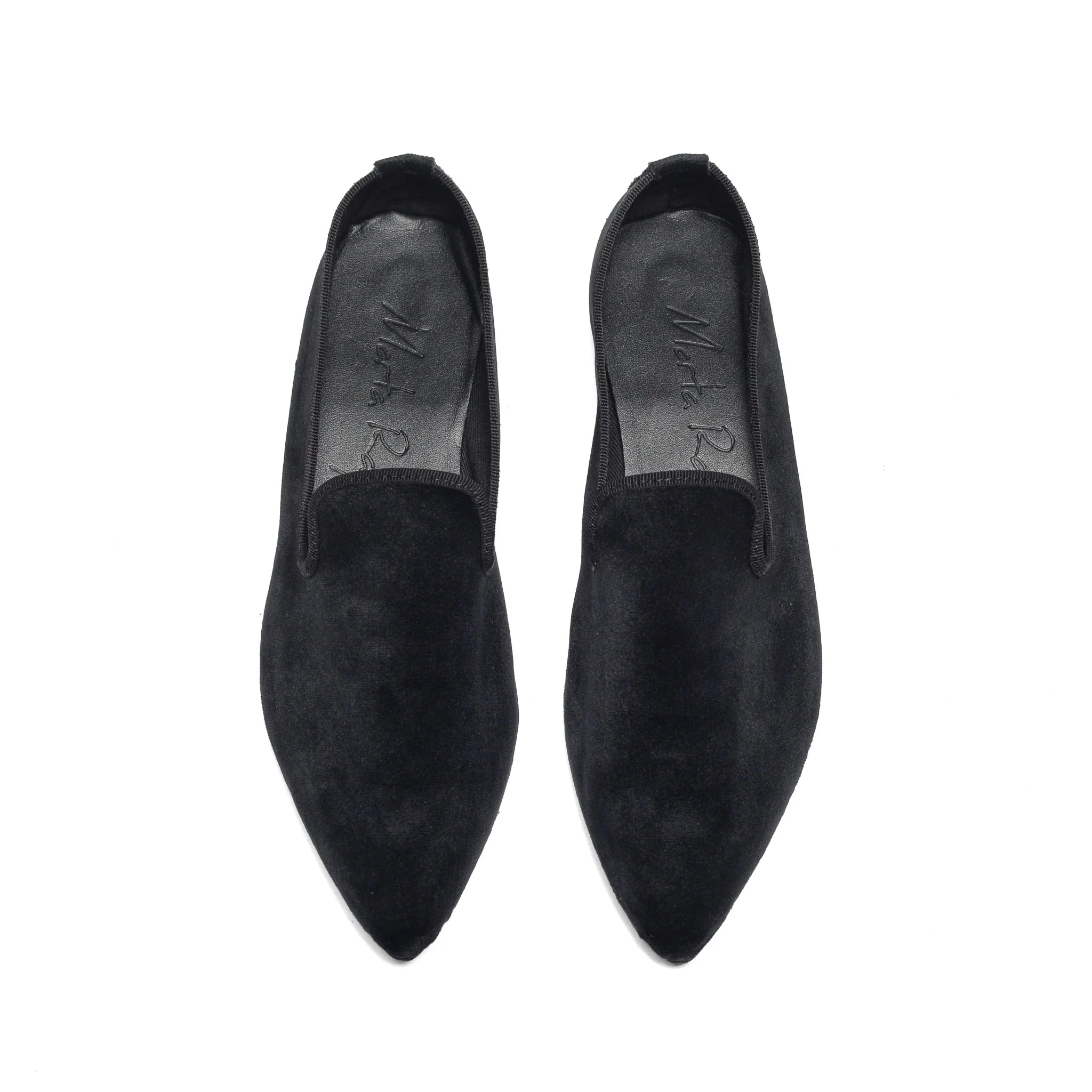 Pantofola Lea velluto nero
