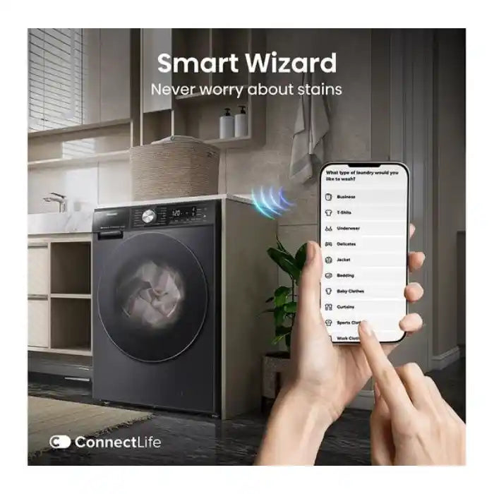 Hisense 5S Series Auto Dosing WiF 10.5 kg Washer Dryer - Black | WD5S1045BB