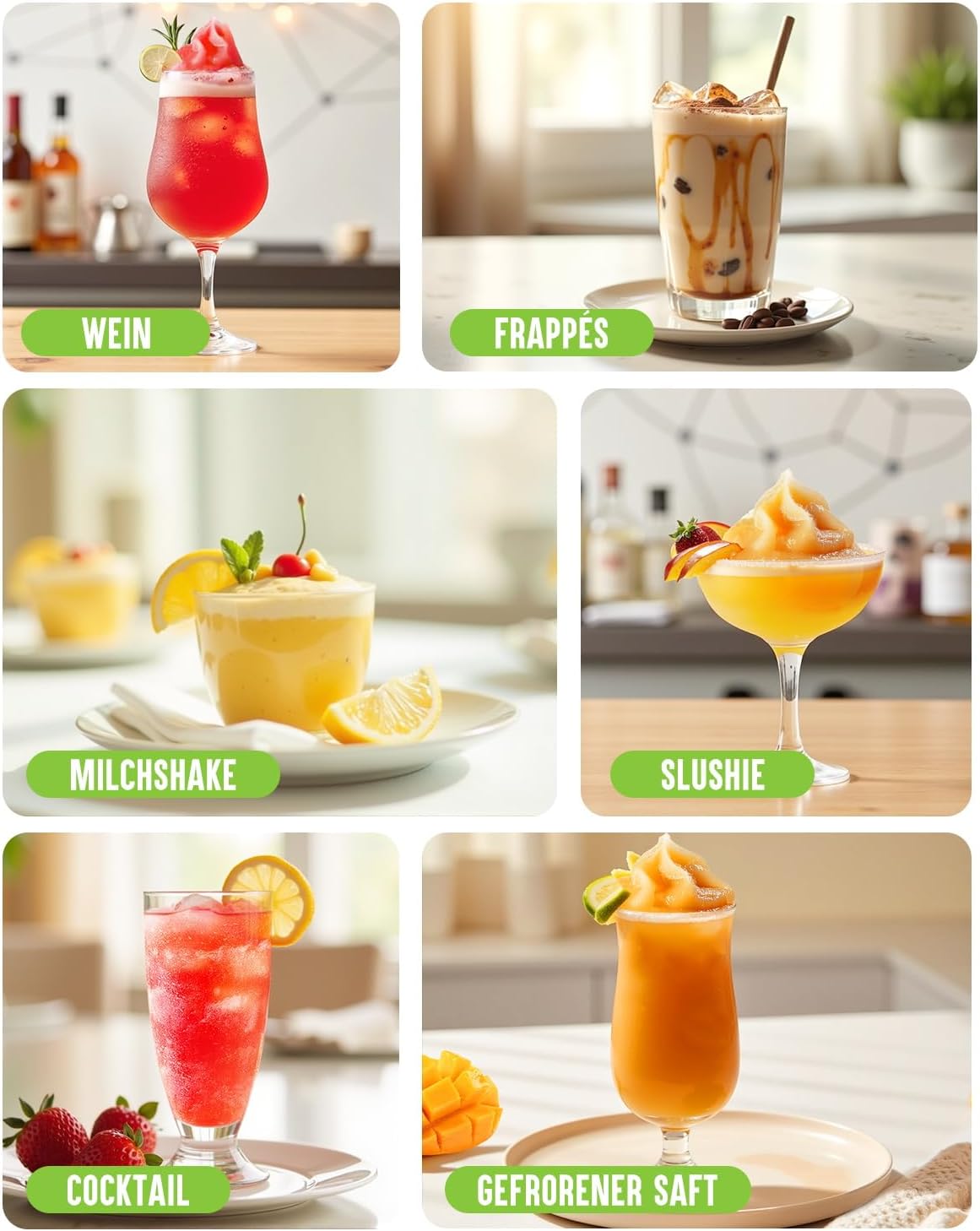 INOVIVA Slush Maschine, Kein Eis erforderlich, 2L Slushie Maschine für Zuhause mit Selbstreinigung, 5 voreingestellte Programme, gefrorene Slushie, Margaritas, Frappés, Milchshake (S1.2 Version)