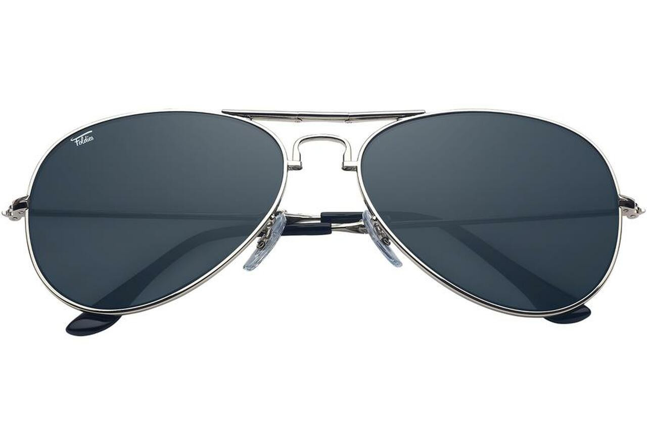 Aviator Glasses Black Lens Police Sunglasses  1101B