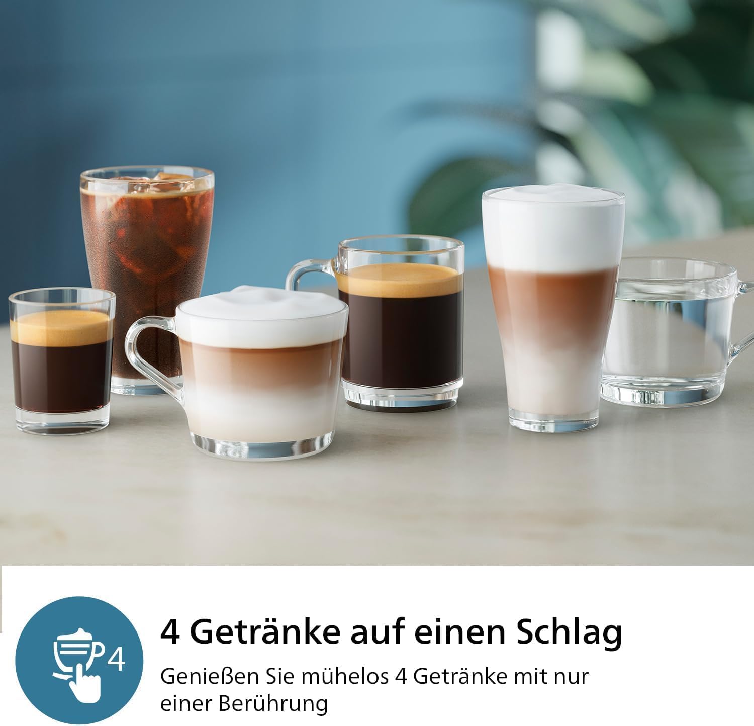 Philips Serie 2200 Kaffeevollautomat – Klassischer Milchaufschumer, Intuitives Touchdisplay, mattes Schwarz (EP2220/10)