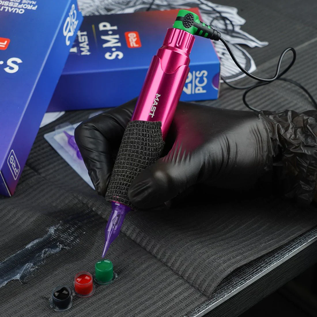 Kit de Máquina de Tatuaje Mast P10 con Fuente de Poder Halo – SMP
