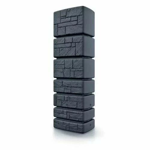 2025 Depósito de Agua de Lluvia Tower Stone – Citerna 350-500 L con Diseño Decorativo de Piedra