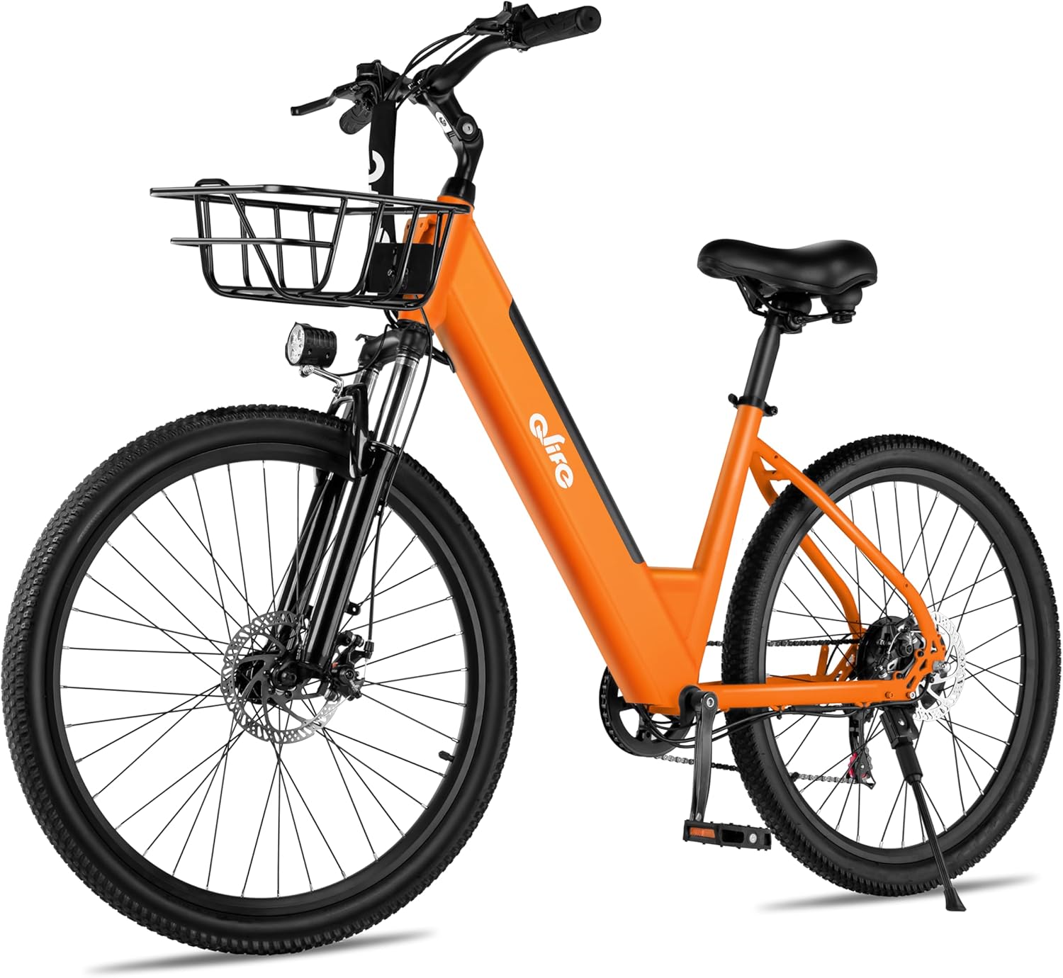 Qlife Cityone Electric Bike for Adults 26 Step-Through 22MPH Ebike with 2.1 Tire,UL2849 Certified Built-in Removable Battery,Peak 750W Motor Ebikes with 7 Speed, Commuter E Bicycle