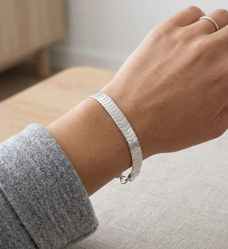 Big Daddy 8MM Omega Silver Steel Bracelet