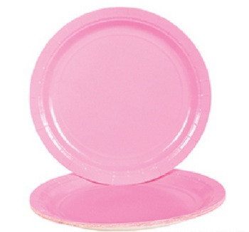 Party Paper Plates Pink  9