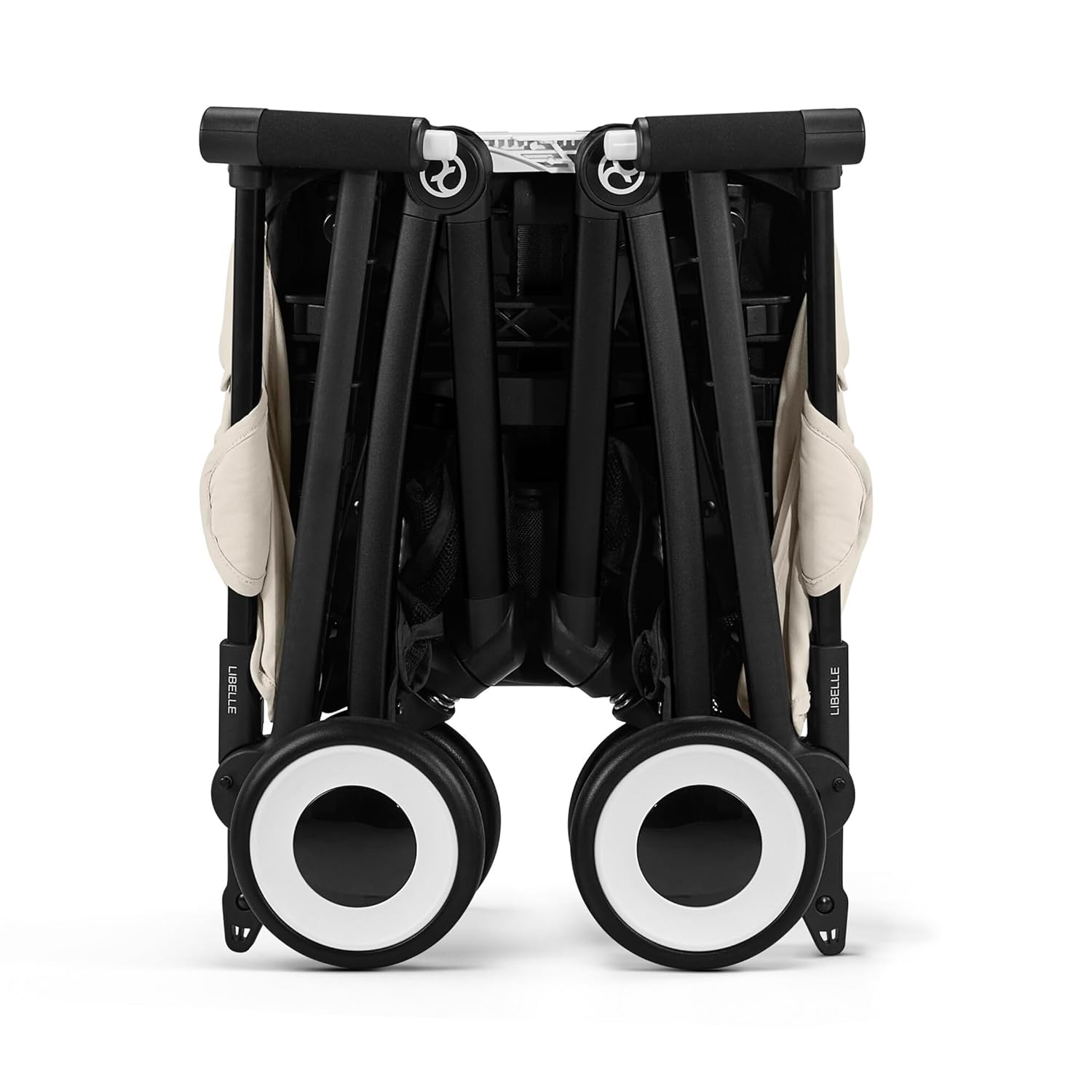 CYBEX Gold Kinderwagen Libelle mit One-Pull Harness, Von ca. 6 Monaten bis ca. 4 Jahre (max. 22 kg), Ultraleicht (nur 6 kg), Almond Beige (Beige mit taupefarbenem Rahmen)