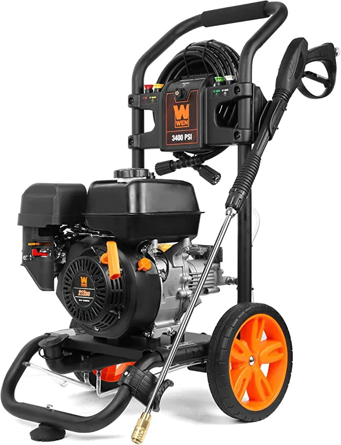 Hidrolavadora a gasolina, 3400 PSI, 2,7 GPM, motor de 212 cc, compatible con CARB