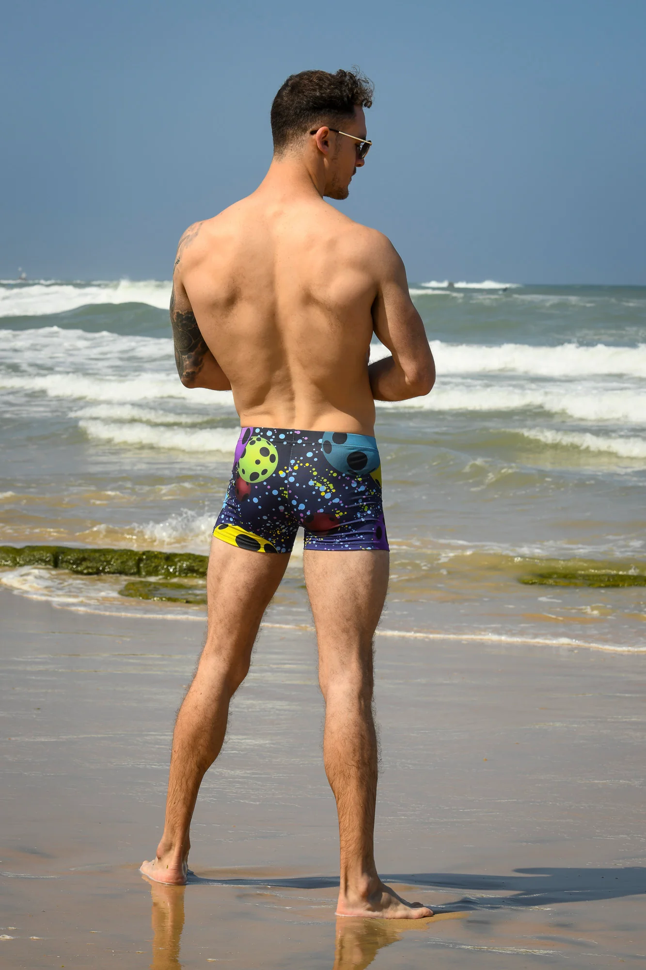 Dots game men swimwear trunks