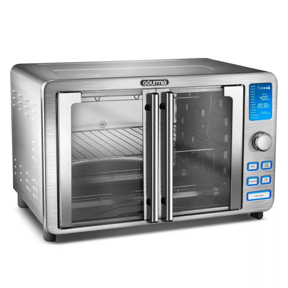 Gourmia 9-Slice Digital Air Fryer Oven with 14 One-Touch Cooking & French Doors