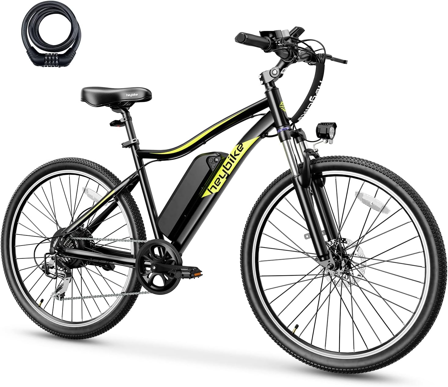 Heybike Race Max Electric Bike for Adults with 750W Peak Motor, 28mph Max Speed, 600WH Removable Battery Ebike, 27.5 Electric Mountain Bike with 7-Speed and Front Suspension