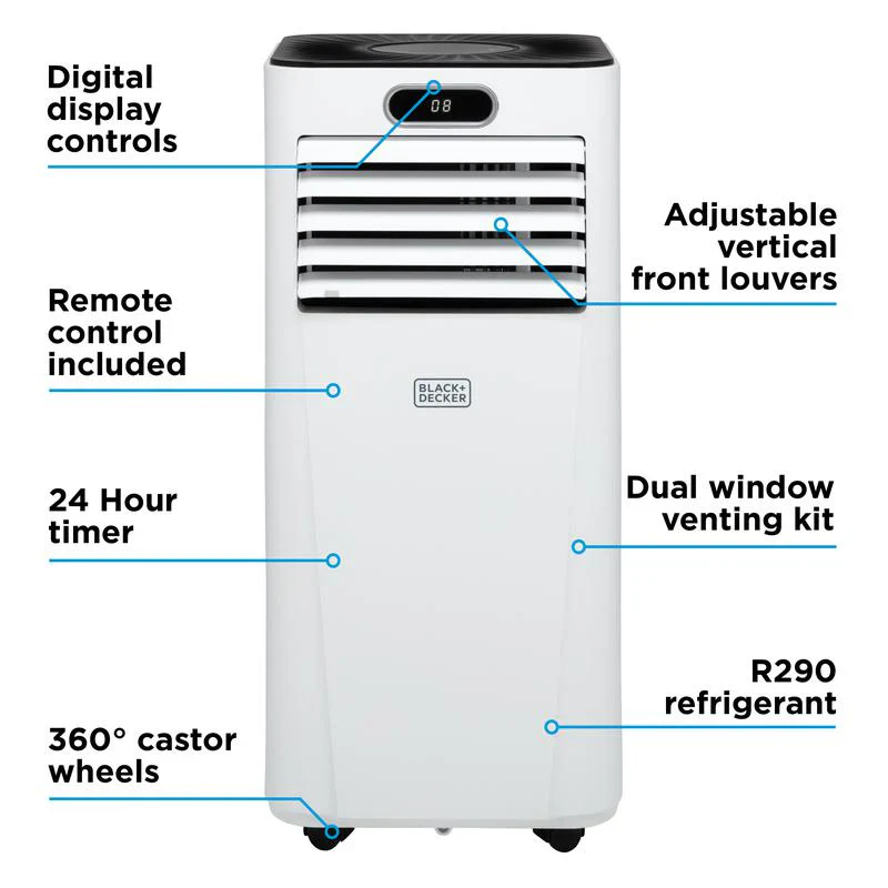 Aire Acondicionado Móvil Inteligente Black+Decker BXAC40025GB 9000 BTU