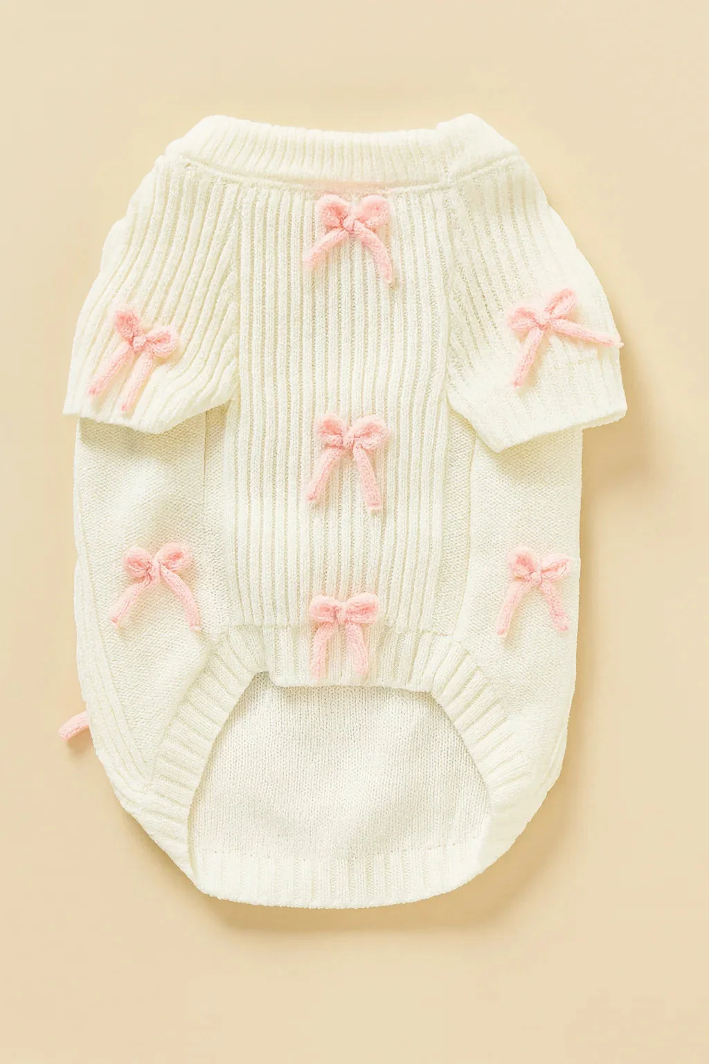 Pink Bow-3D Motif Pet Sweater