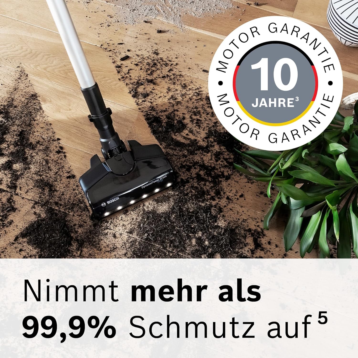 Bosch Akku-Staubsauger Unlimited 7 BCS711A, kabelloser Handstaubsauger, beutellos, Wechselakku, Knickrohr, Hygiene-Filter, 10 Jahre Motorgarantie, Fugendüse, LED-Beleuchtung, Turbostufe, grau