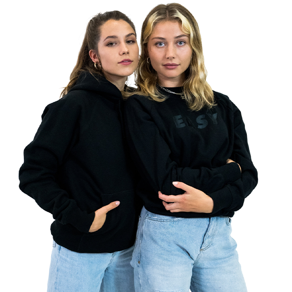 EASY “STITCHES” HOODIE BLACK