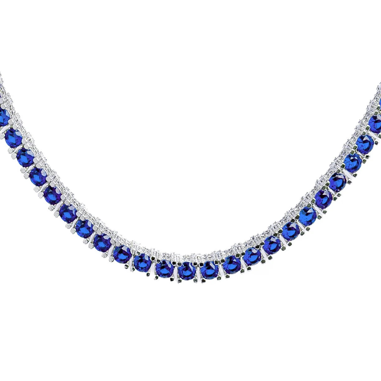 Big Daddy 4MM Silver Blue Tennis Iced Out Chain