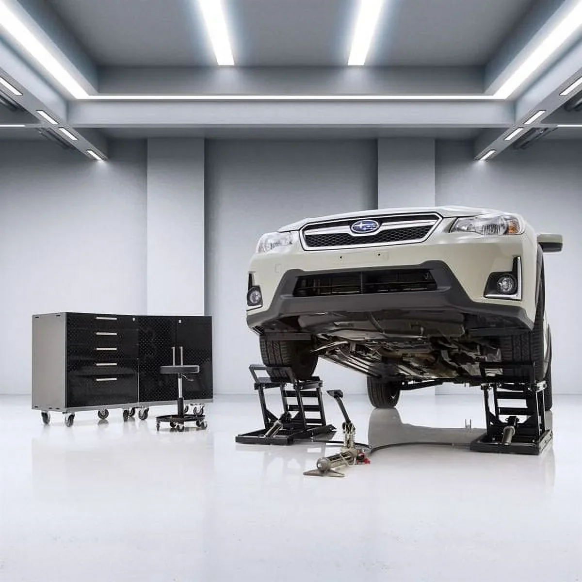 Hydraulische Hebeb��hne Black Widow mit Rampe �C Tragkraft 3.000 lb pro Paar