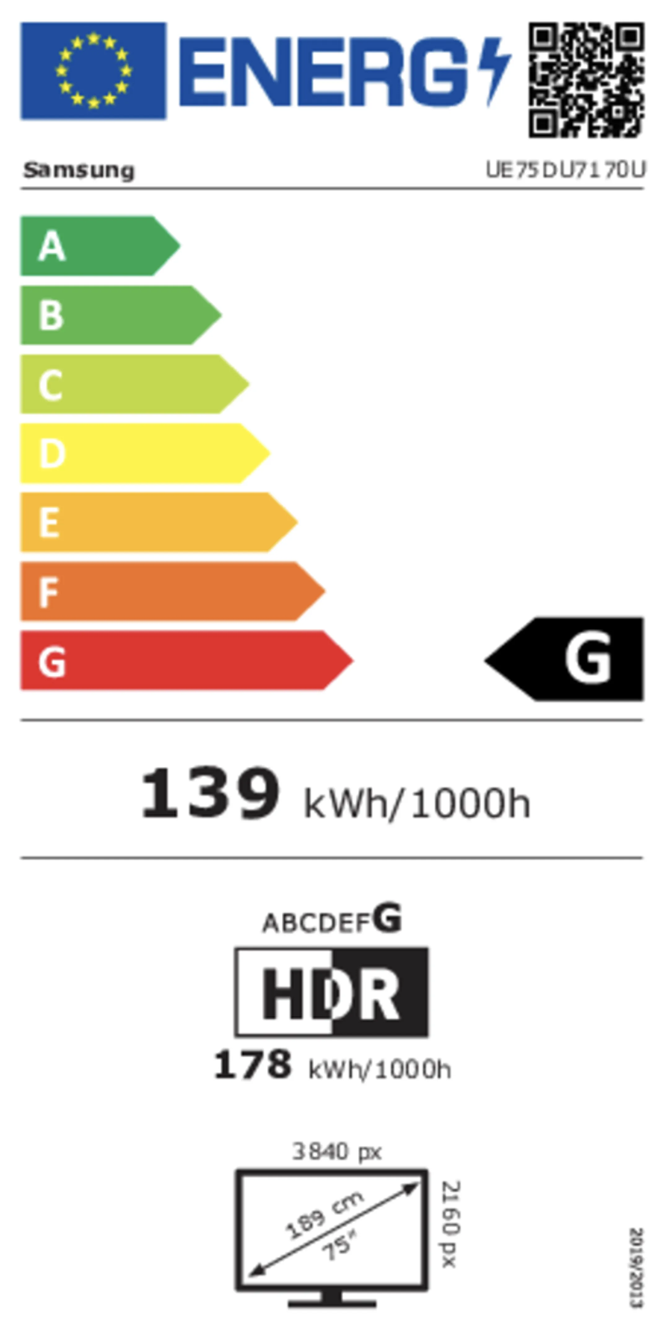 Samsung LED TV  4K UE75DU7170UXXN (2024) - 75 inch