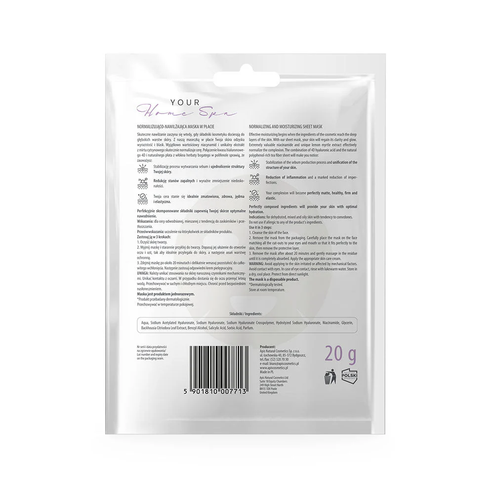 Apis Normalising & Moisturising Sheet Mask | 20?g