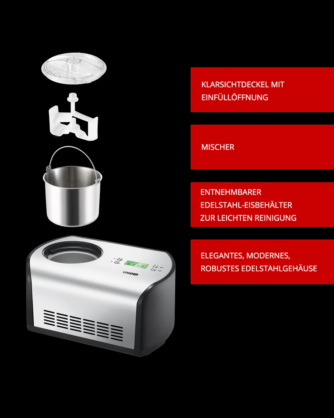 2025 Máquina para hacer sorbetes One con libro de recetas 1,2 L