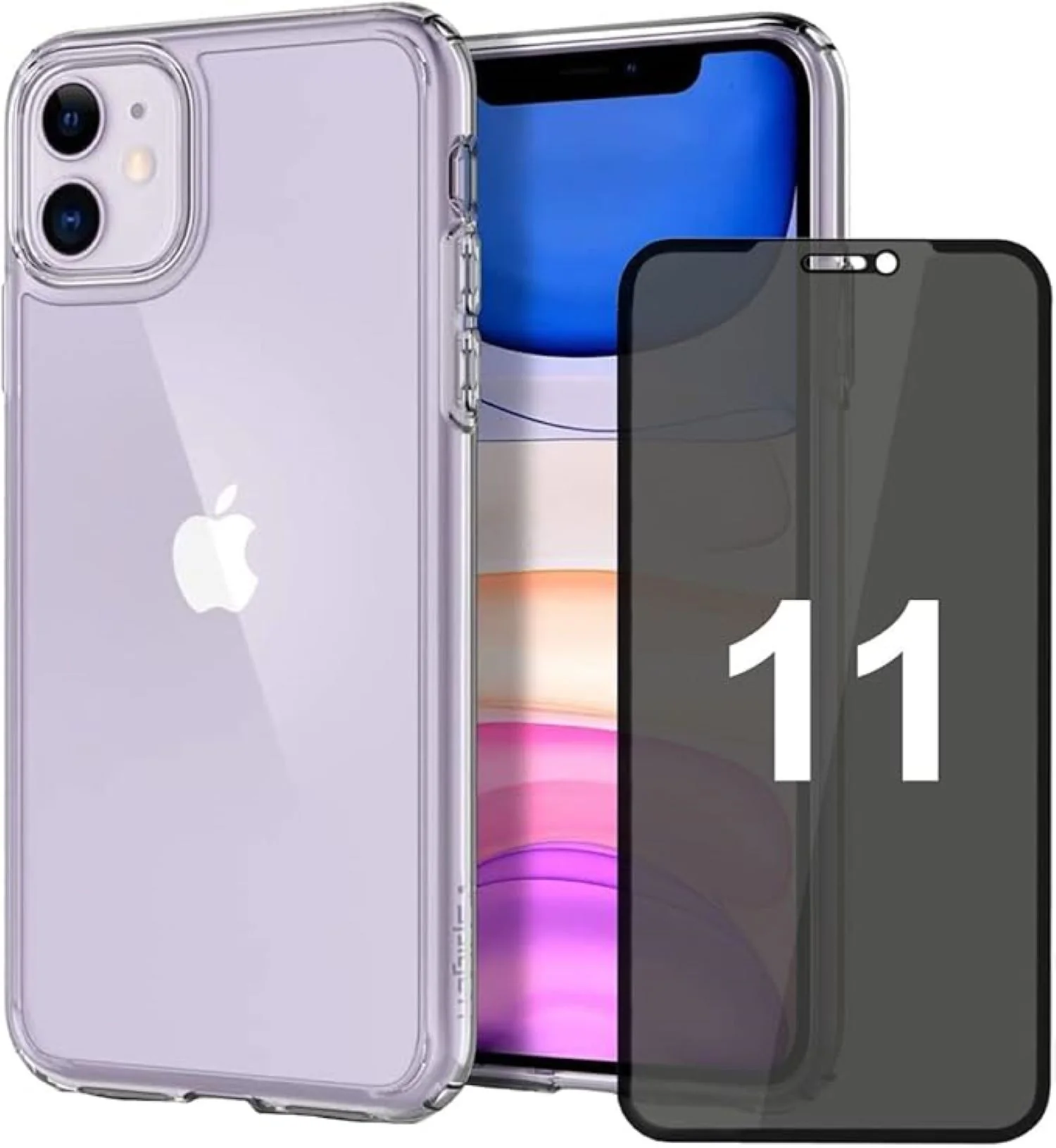 Transparente H��lle f��r iPhone mit Displayschutz