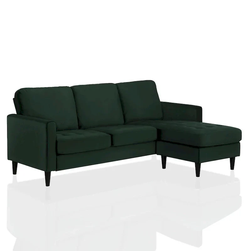 CosmoLiving by Cosmopolitan Strummer Reversible Velvet Sectional Sofa