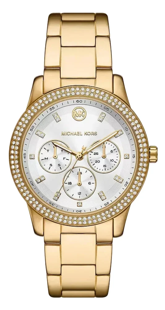 Michael Kors Tibby Multifunction Silver Sunray Dial Gold Women's Watch - MK6969