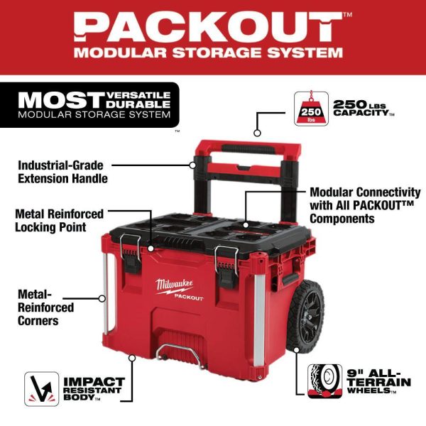 48-22-8426-48-22-8429 Packout Rolling Box and XL Tool Box