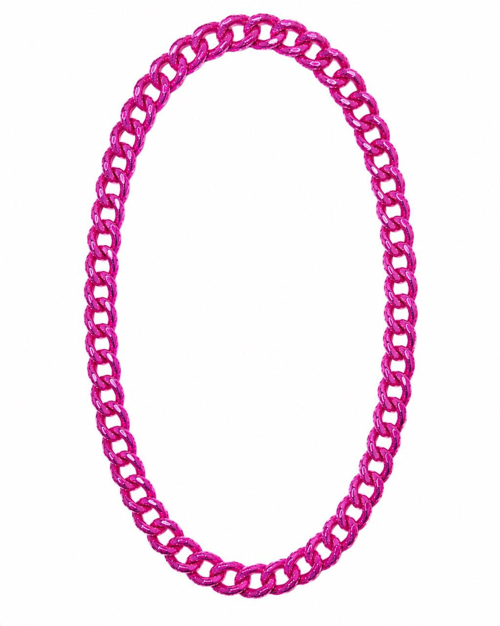 Pink Rapper Chains  | Pink Hip Hop Chains | Fake Pink Chains |  36