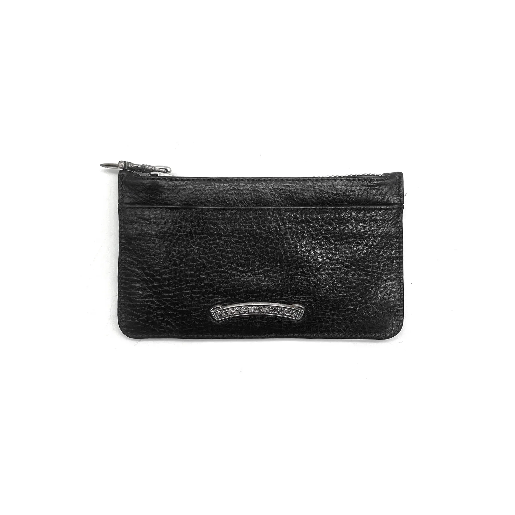 Chrome Hearts Suede Cross Patch Silver Dagger Card Holder