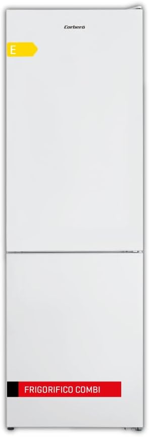 Corberó - Combi Refrigerator | CC594V24NFW | 295L | 60x59,5x186 | No Frost, LED Light, Crisper, Adjustable Balconies, Glass Shelves, Egg Cups, Ice Cube Trays | 39 Db | White