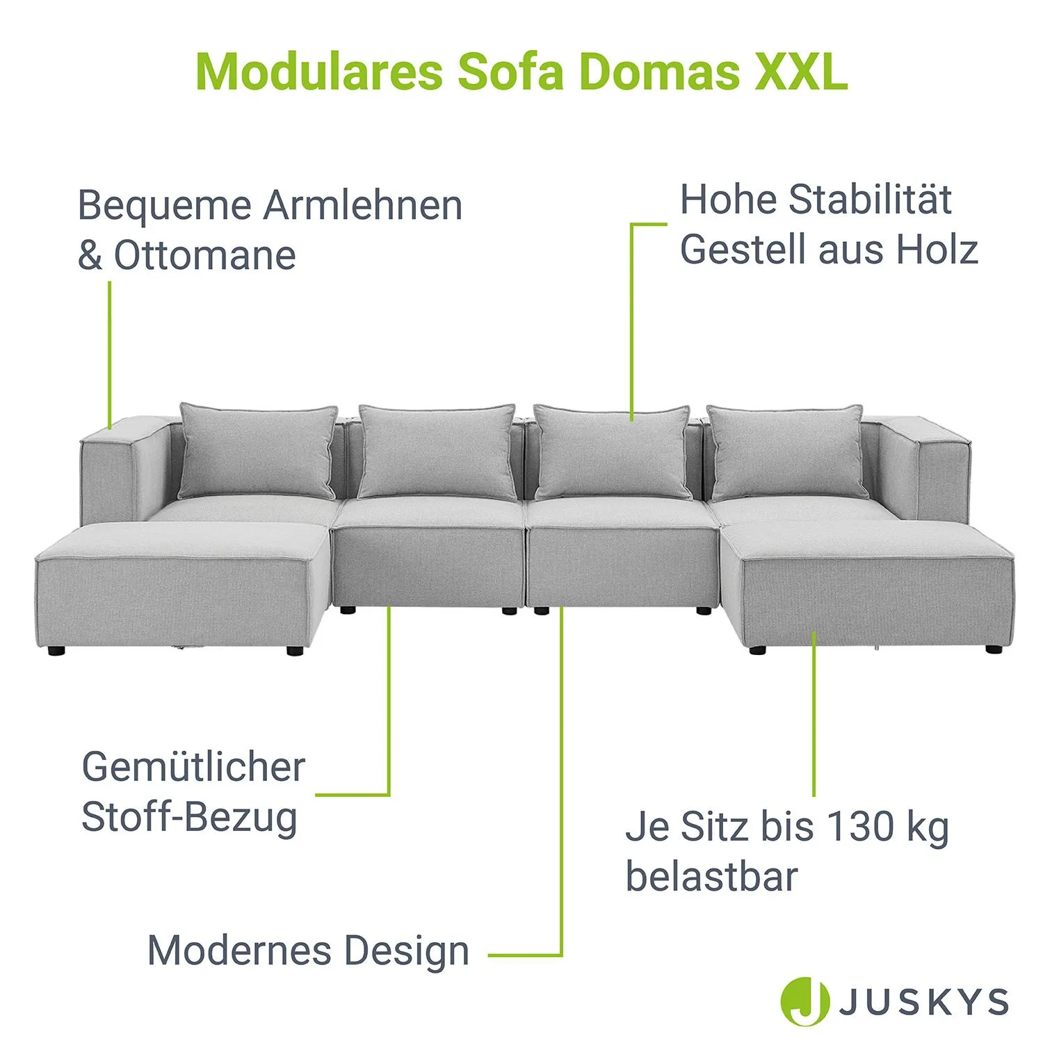 2025 Sofá modular Domas XXL – salón modulable