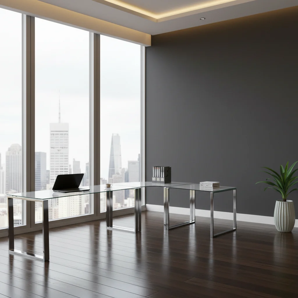 Modern L-Shaped Computer Desk Set (3-Piece)