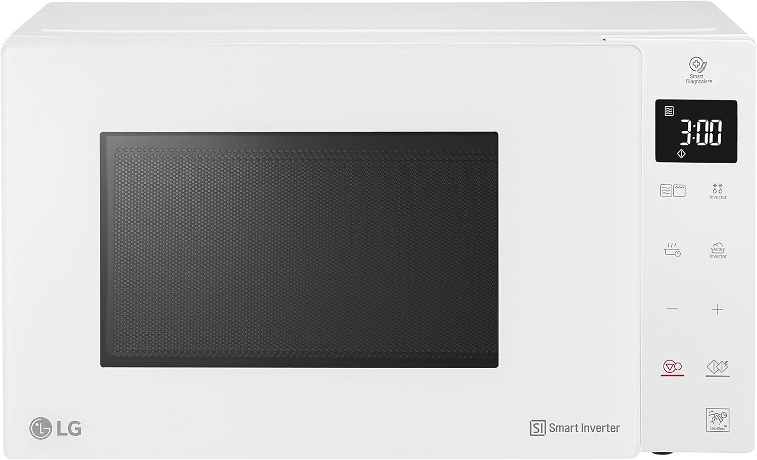 LG MH6535GIS Mikrowelle mit Inverter Technologie & Quarz Grill, 25 Liter Kapazitt, 1000 W, Automatikprogramme, einstellbare Leistungsstufen für optimales Garen und EasyClean-Funktion, Schwarz