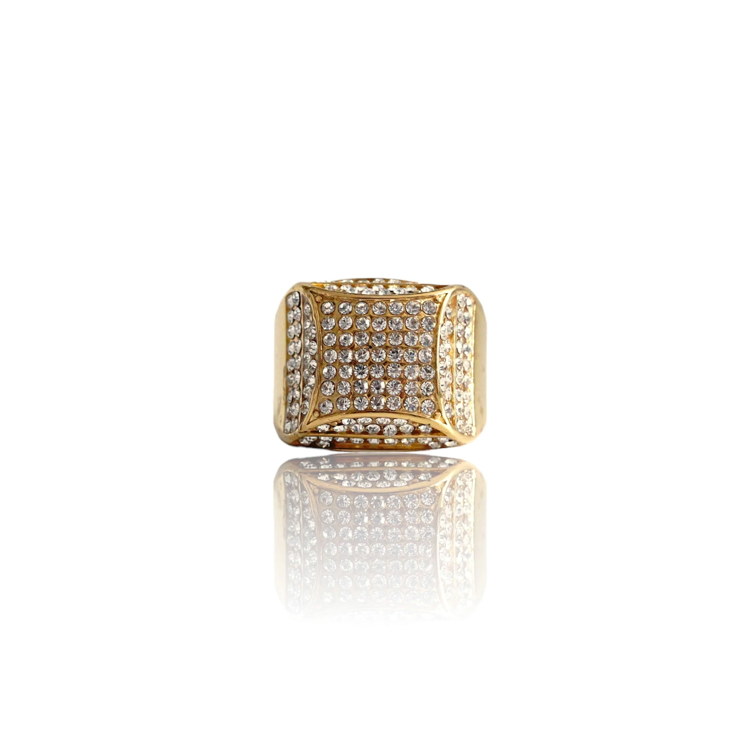 Big Daddy Bling Empire Gold Iced Out Ring