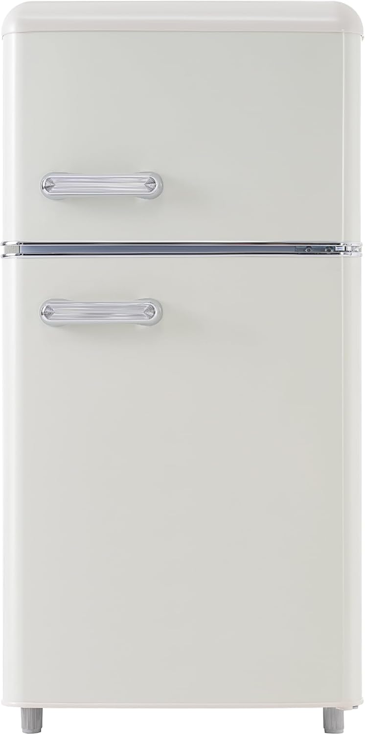Merax Kühlschrank mit Gefrierfach, Kühl-Gefrierkombination, klein Kühlschrank mit 51L und Gefrierschrank 21L, Leise, LED, Glasablagen, Gemüsefach, Türablagen, für Küche, Wohnzimmer, Büro, Schwarz