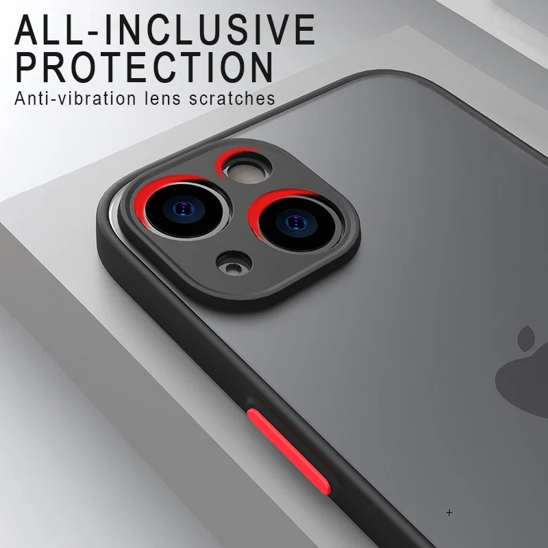 Matte iPhone H��lle �C Sto?feste Schutzh��lle mit transparentem R��cken