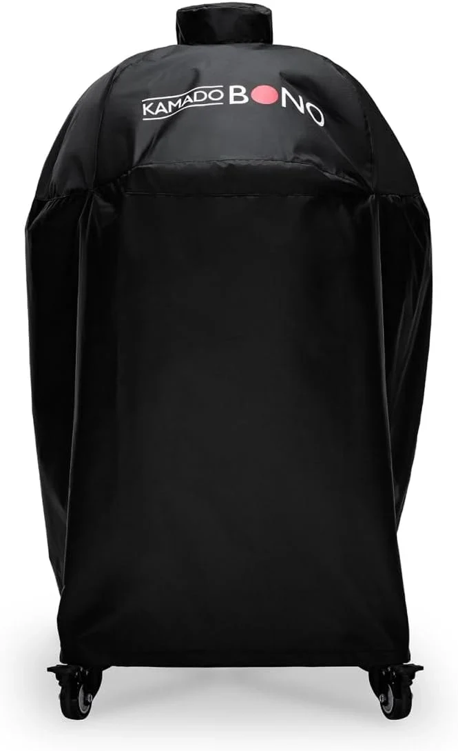 2026 Kamado BONO BBQ - Barbacoa Grande XXL con 10 accesorios - Ø 59 cm Kamado Barbacoa con Accesorios - Parrilla ahumador rojo en la terraza, balcón o jardín
