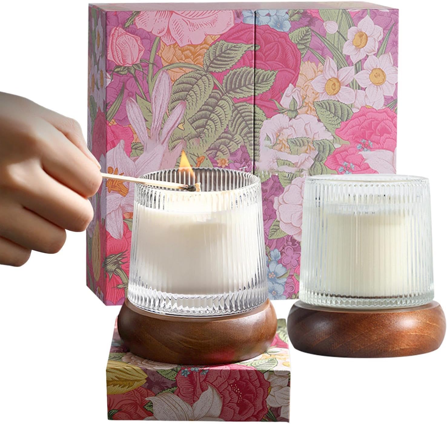 Doftljus,Med Kort & Estetisk Rumsdekoration | Aromaterapiljus set med kort - För mamma, kvinna, sovrum, vardagsrum, spa, avkoppling, fest, högtid, inflyttningspresent