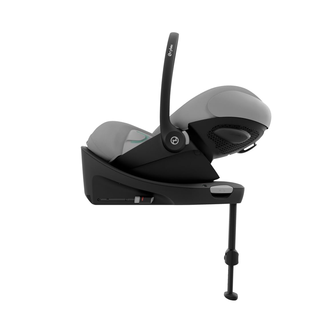 CYBEX Gold Babyschale Cloud G i-Size Comfort, Inkl. Neugeboreneneinlage, Ab Geburt bis ca. 24 Monate, Für Kinder ab 40 cm bis 87 cm, Max. 13 kg, Moon Black
